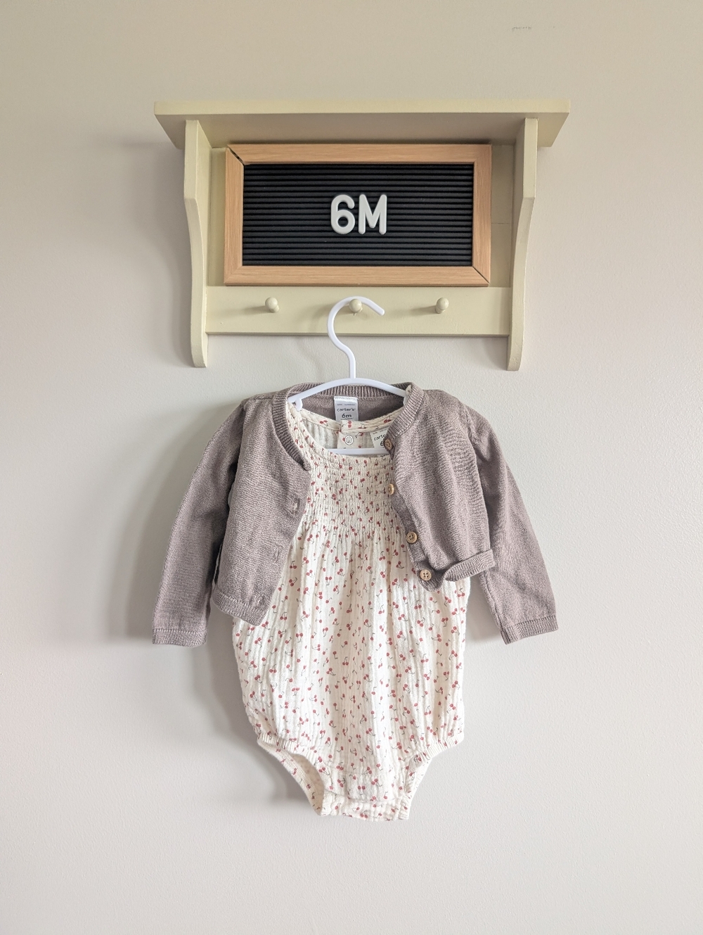 Carter's Cherries Romper And Cardigan
